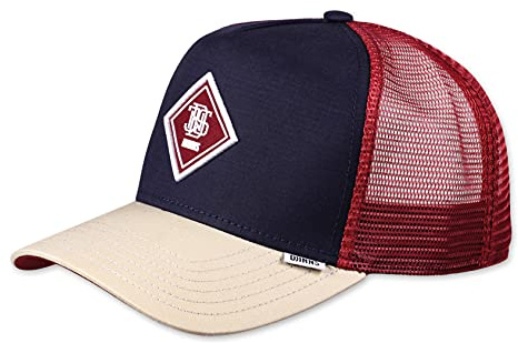 Djinns - P-Seersucker (Navy) - Trucker Cap Meshcap Hat Kappe Mütze Caps