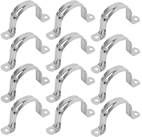TIMESETL Morsetto Tubo 50mm 20Pzs - Morsetti a U in Acciaio Inossidabile per Fissaggio Staffa, Tubo Flessibile e Anello - Collegamento e Fissaggio