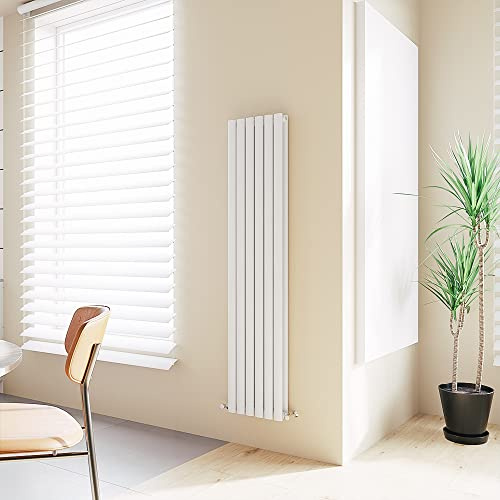 Vertical Radiator Oval Column Designer Central Heating Tall Rad 1600x354mm Double White