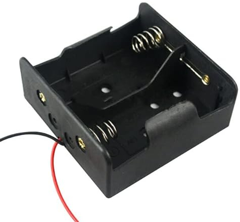 CABLEPELADO Flacher Batteriehalter, D LR20 R20, inklusive 200-mm-Kabel, Gesamtspannung: 3 V (1,5 V pro Batterie), geeignet für 2 Batterien D LR20 R20