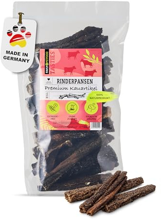FAVLY – Premium Rinderpansen 1000g für Hunde – luftgetrockneter Kauartikel zur Zahnpflege – 100% natürlicher Hundekausnack ohne Zusätze – kann die Darmflora & das Wohlbefinden unterstützen