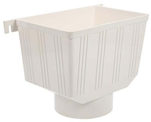 YARNOW Secchio Collettore Deviatore d'Acqua Grondaia di Recupero della Pioggia Invertitore Deau Secchio di Discesa di Raccolta Deau PVC Bianco Secchio di Raccolta Tubo di Laccatura