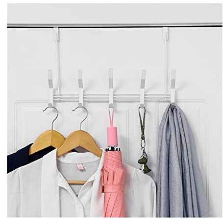 SUNESA Hakenleiste Haken for Aufhängen an der Tür, Kleiderständer, Aufhänger an der Tür, Mehrzweckhaken for Küche, Hut, Taschen, Halter, Wand, Handtuchregal for Badezimmer kleiderhaken (Color : Wit)