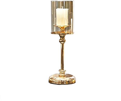 HEXEH Kerzenhalterhalter Europäische Metallkristall Kerze Lantern Gold Kerzenhalter Hochzeit Mittelstücke Zentrum Tisch Candlesticks Partys Hausdekoration Kandelaber (Color : B)