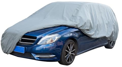Atmungsaktive Autoabdeckung Innen Schrägheck-445x178x152cm Hellgrau | Leader Accessories Auto Abdeckplane weicher Stoff Autoplane staubschutz Autogarage für Fahrzeug Pkw Indoor & Garage
