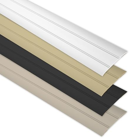 D-TACK Übergangsprofil Alu selbstklebend | Breite 37 mm | Länge 1 m | Silber | Flache Übergangsschiene | Übergangsleiste aus eloxiertem Aluminium | Abdeckleiste in Handwerker-Qualität