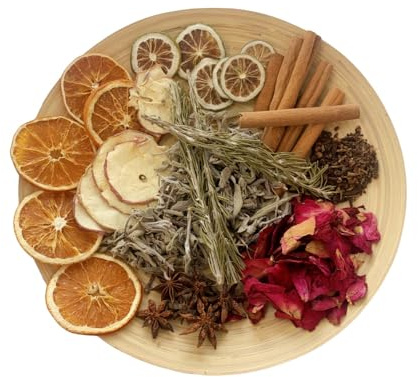 Simmering Potpourri, Simmer Pot Potpourri - Dried Orange Slices, Cinnamon, Cloves, Apple Slice, Rosemary, Apple Slice, Perfect Christmas House Warming Hostess Gift
