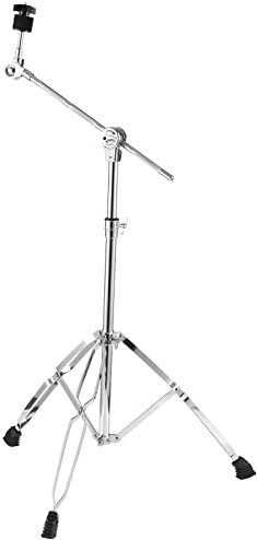 Funien Beckenständer gerade und Galgen-Beckenständer, doppelstrebige Beine, höhen- und winkelverstellbar, Drum-Kit-Becken-Stützgestell, robuste Galgen-/Gerade-Kombination mit Gummifüßen, geeignet für