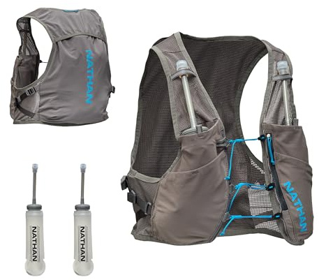 Nathan Trinkweste – leicht, schnell anzubringen, reflektierend, 4 l Stauraum, sechs Taschen, Zwei 400 ml Flaschen, Pinnacle Breeze