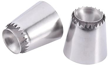 Cabilock 1 Set Ugelli Per Tubazioni Cake Topper Decorazione Torta Decorazioni Commestibili Decorazioni Per Dolci Strumenti Di Decorazione Della Torta Punte Di Glassa Silver 2 Pz