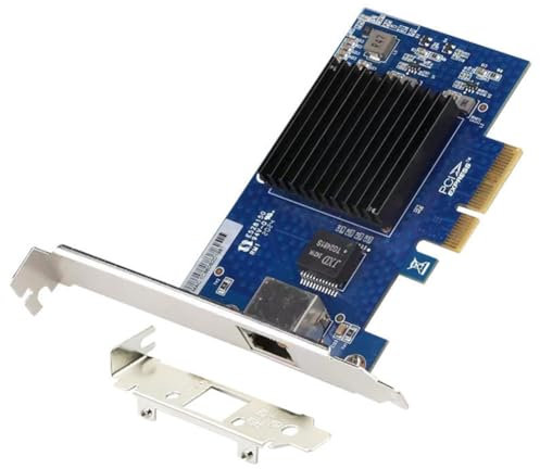 Cpolebev Tarjeta de Red PCIE 3.0 4X 10G AQC107 Nic de Servidor Compatible con X8/X16 para Linux Win10/11