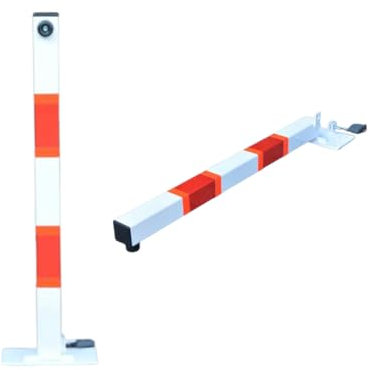 Anwicar - Paletto di Bloccaggio Ribaltabile - Barriera per Parcheggio - Palo per Parcheggio - Barriera di Sicurezza - Parking Barrier - 72 cm