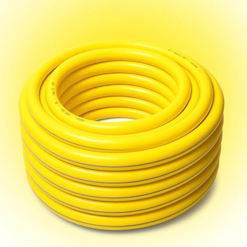 Gartenschlauch 1 Zoll Wasserschlauch – 20 m / 30 m / 50 m – Gelb oder Grün – Hochdruck & UV-beständig (Gelb, 30m)