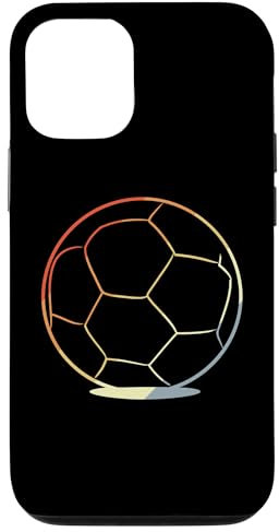 Oldschool Soccer Ball Line Art Football Pitch Coque pour iPhone 12/12 Pro