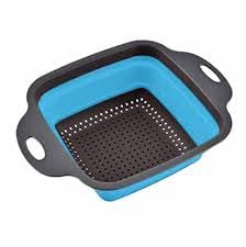 Collapsible Silicone Colander, Kitchen Foldable Strainer for Pasta, Vegetables and Fruits