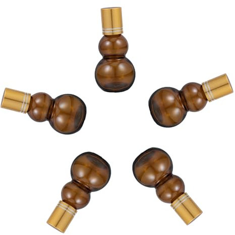 Veemoon 1set Essential Oil Roller Bottles Refillable Glass Bottles with Steel Roller Balls for Easy Application for Travel Parties and Storage of Liquids 5pcs