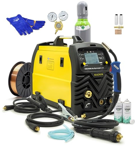 Magnum MIG 208 Alluminio Synergia L 4x4 - Saldatrice Inverter con gas di protezione per MIG MAG e MMA - Versatile con programmi di sinergia e accessori di base