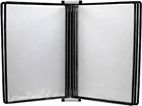 Aktenorganizer für den Schreibtisch, Wandmontiertes Flipbook-Display, Wandmontierter Flipchart-Ständer, A4-Dokumenten-Poster-Display, mehrfarbig(Black)