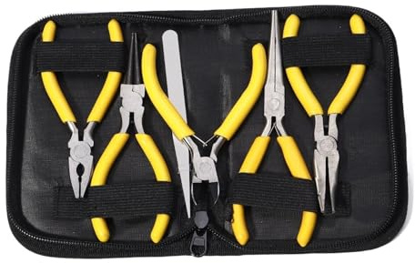 Smyckestång set minitänger i rostfritt stål, trådskärningstång set för handarbete, pärlarbete, gör-det-själv-smyckestillverkning, tillbehör (1 set)