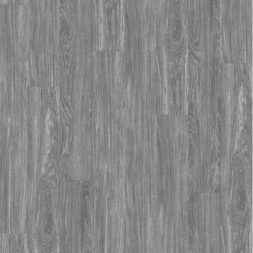 Click LVT Flooring SPC Pearl Grey Sa29 Wood Effect-Plank (5mm) for Domestic & Commercial Use, Suitable for Underfloor Heating | Covers 2.23sqm | Single Tile/Plank Size - 1220mm x 180mm