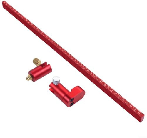 UrbanHui Instrumento de dibujo ajustable de aleación de aluminio con rotación de 360 grados graduaciones métricas y rango de radio que se extiende de 36,5 mm a 300 mm (métrico 550)