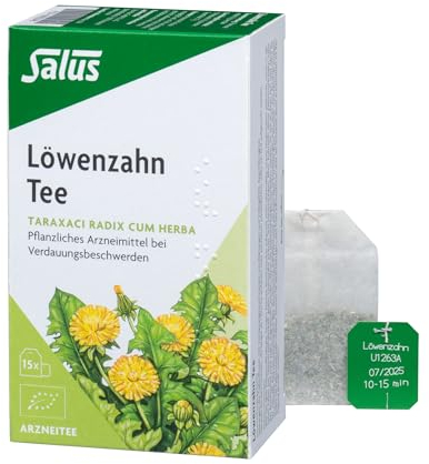 Salus - Löwenzahn Tee - 1x 15 Filterbeutel (27 g) - Arzneitee - Taraxici radix cum herba - pflanzliches Arzneimittel bei Verdauungsbeschwerden - bio