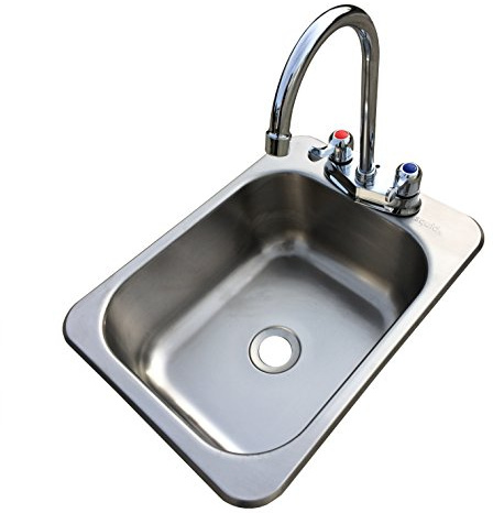 Counter Top Sunk Inset Stainless Steel Hand WASH Basin Sink Waste, Plug & Tap