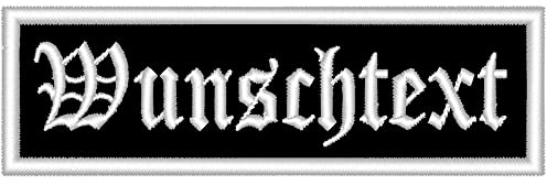 smartoutdoor Rechteckiger Aufnäher Rec1 für deinen Wunschtext - viele Farben und Größen (10x3cm) - personalisiert