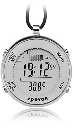 JUSHENG Spovan SPV600 Watch Outdoor Waterproof Digital Fishing Barometer Unisex Pocket Watch Suitable for Climbing Running Fishing Competition and Other Sports…