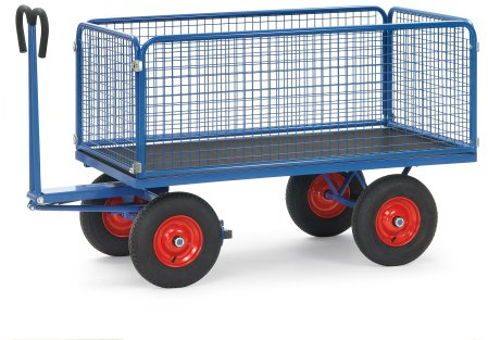 Fetra Transportgeräte mtmgg435l Sackkarre Lüftungsgitter, Luftreifen, 1950 mm Länge x 950 mm breit x 1200 mm hoch