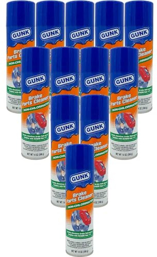 Gunk Non Chlorinated Brake Parts Cleaner (M710), 14oz cans - Brake cleaner case 12 pack - Brake cleaner spray - Engine cleaner - Brake cleaner spray can - Brake clean - Brake parts cleaner spray