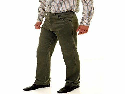 Carabou Mens Moleskin Hunting/Walking/Fishing Country Trousers Moleskin 100% Cotton for Soft Feel and Comfort Hardwearing Warm in The Winter, Cool in The Summer Windproof