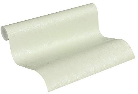 A.S. Création Vliestapete Romantico Tapete Uni 10,05 m x 0,53 m grün Made in Germany 372283 37228-3