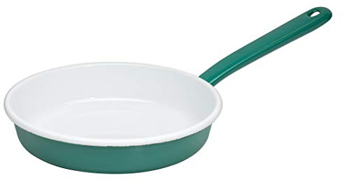 Riess, 0290-111, Omelettpfanne ø 20cm, NATURE GREEN DARK, Vol. (rec.): 0,9 Liter, Made in Österreich, LBH: 38,7x21,2x8,0cm, 0,666kg, Omelettpfanne, Emailliert, Kratzfest, Ofenfest, Strapazierfähig