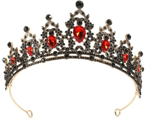 minkissy Brautkrone Mit Strass Glänzende Rhinestone Krone Für Damen Elegantes Hochzeits-Haarschmuck Diadem Für Braut Und Festliche Anlässe 6 Zoll Tiara Für Hochzeit Und Abschlussball