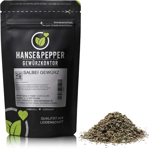500g Salbei Gewürz gerebelt Salvia Kräuter Tee Kräuterwürze natürlich vom Hanse&Pepper Gewürzkontor