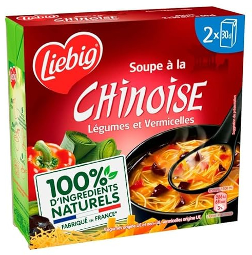 LIEBIG - Soupe À La Chinoise Légumes Et Vermicelles Briques 2X30Cl - Lot De 4 - Offre Special