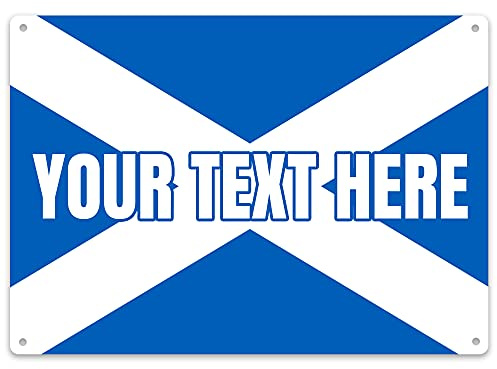 Garden & Outdoor Custom Text Scotland Flag Bar Sign - Personalised Country Football Summer 2021 Rugby Patriot Gifts For Him - Unique European Bar Plaque - Home Bar Accessories, Large