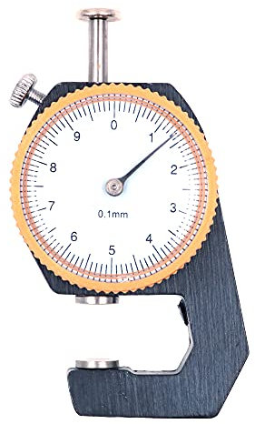 CENPEK 0-10mm Thickness Gauge, Flat Head Thickness Tester Dial for Leather Cloth Measuring Accuracy 0.1mm
