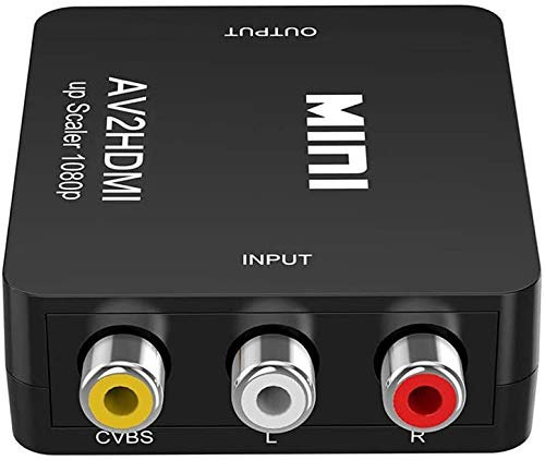 HDMI to RCA Adapter, HDMI to AV Converter with USB cable, 1080P HDMI to AV 3RCA CVBs Composite Video Audio Adapter Supports PAL/ NTSC for TV Stick, Roku, Chromecast, PC, Laptop, Xbox, HDTV, DVD