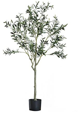HOTRA Kunstpflanzen Künstlicher Baum Pflanzen Olive mit Früchten Mini Olivenbaum Kleiner Oliven Kunstbaum Indoor Outdoor Greenery Home Office Dekobaum (Size : 1.5M)