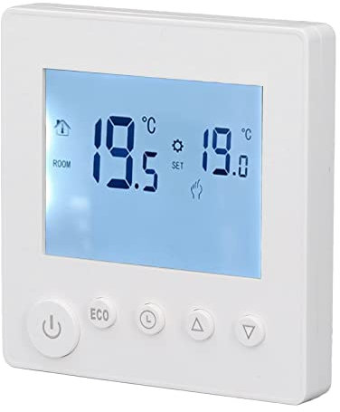 Focket Smart Thermostat, 16A LCD Display Non-Programmable for Home, Digital With Temperature Sensor, 2 Wire Heat Control