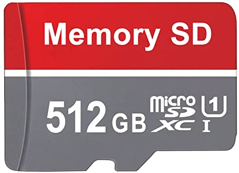 meoeal Micro SD Card 512GB Scheda di Memoria Impermeabile Micro SD Micro Card Grande Capacità Mini SD Card per Smartphone, Tavolo, Macchina Fotografica
