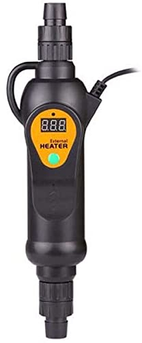 INVEES External Heater Thermostat 220V~240V Submersible Adjustable Temperature For LCD Aquarium Fish Tank Canister Filter Inline 300w / 500w (500w)