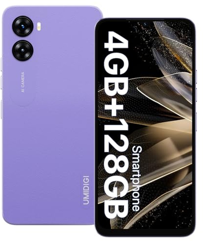 UMIDIGI G3 Plus Smartphone Ohne Vertrag (2023),Android 13 Handy, 8GB+128GB/1TB Simlockfreie Handys,6,52 HD+Display,5150mAh,13MP, 4G Dual SIM Schulkinder Handy/Face ID/Fingerabdruck/OTG/GPS(Lila)