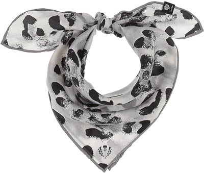FRAAS Halstuch Damen mit Animal-Print - 51 x 51 cm Größe - Nickituch Seide - Seidentuch für Damen mit Leo-Muster - Bandana Tuch perfekt für den Sommer