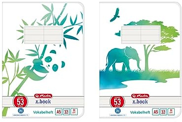 Herlitz Vokabelheft A5 GREENline 32 Blatt Lineatur 53 2 Motiv sortiert
