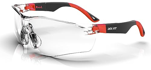 Lunettes DEX FIT SG210 - Anti-buée & Anti-rayures, Certifié Z87.1, Branches réglables, Grip antidérapant, Protection UV