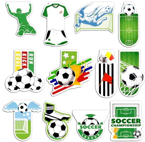 12 Stück Lesezeichen Magnetisch,Lesezeichen Kinder Fußball