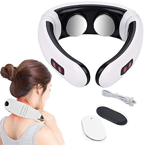 PARENCE - Massaggiatore elettrico per collo/nuca, schiena - Stile agopuntura - Sollievo e relax profondo grazie all'elettrostimolazione - Modalità di massaggio multipla